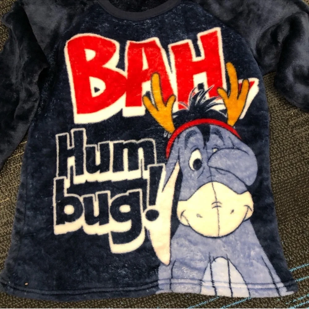 Disney's Sleepwear Eeyore Bah Humbug Pajama Sleepwear Top Size XL (16-18)